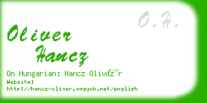 oliver hancz business card